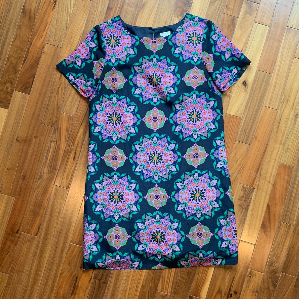 JCrew mosaic shift dress